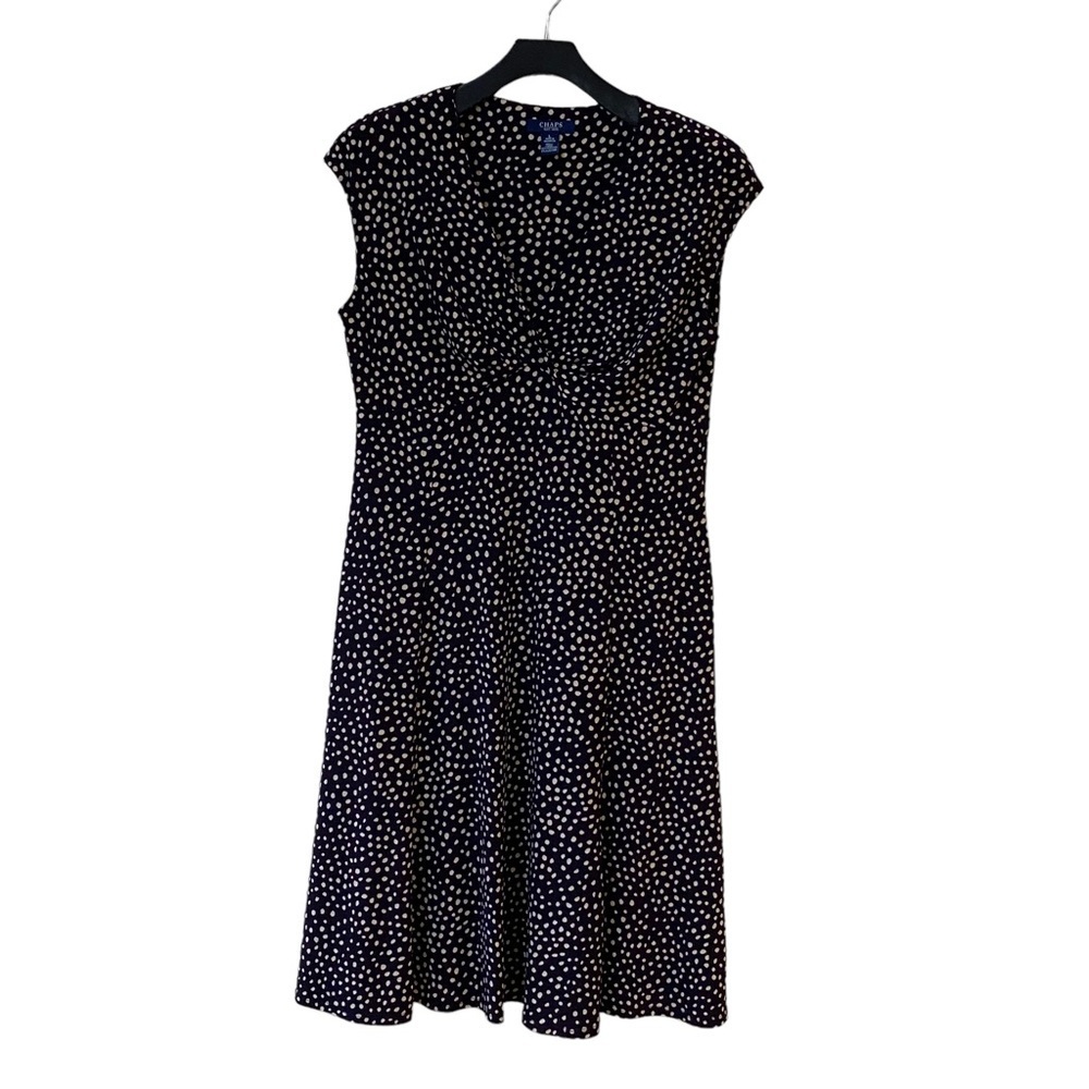Chaps‎ Polka-Dot Empire Dress